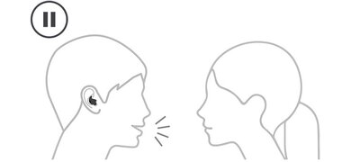Talk and hear only ambient sound