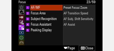 Features for smooth focusing