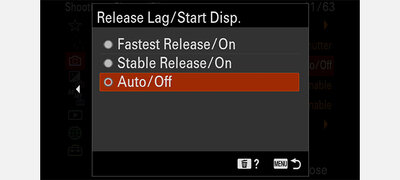 Selectable release time lag