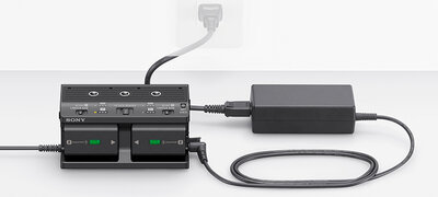 Quickly charges NP-FZ100 batteries