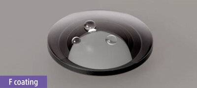 Fluorine coated front element