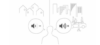 Automatically adjusts sound volume to your environment