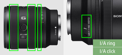 Three control rings in a compact lens