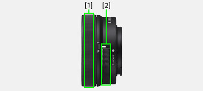 Flexible control in a compact lens