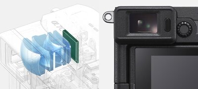 Approx. 2.36 million-dot XGA OLED viewfinder