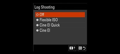 New Log shooting modes for optimized image quality