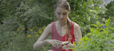 Log recording for smooth cinematic color grading