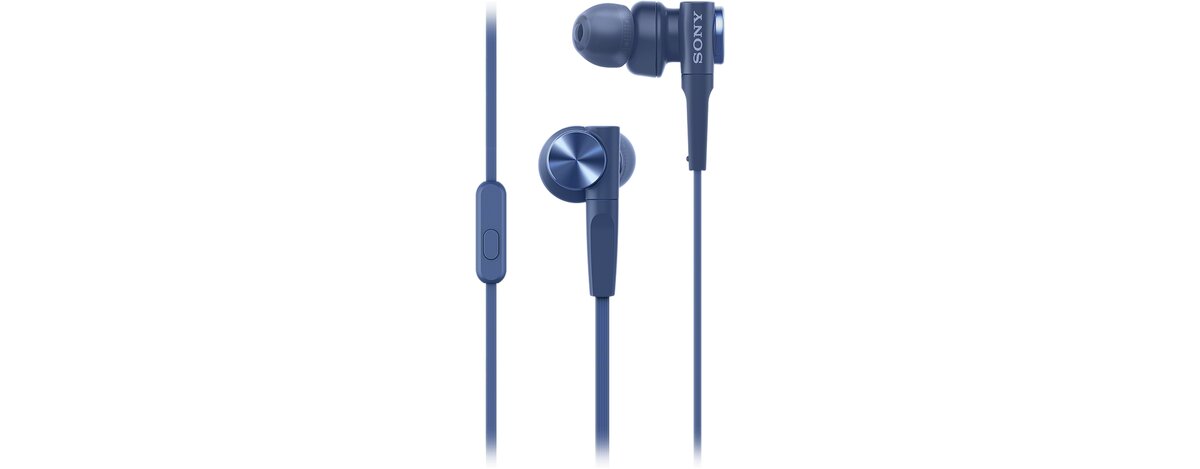 MDR-XB55AP EXTRA BASS™ In-ear Headphones (Blue) — The Sony Shop