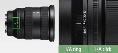 Versatile hands-on aperture control