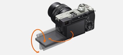 Vari-angle monitor enhances shooting flexibility