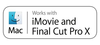 Works with iMovie and Final Cut Pro X