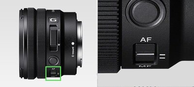 Focus mode switch for fast AF/MF switching