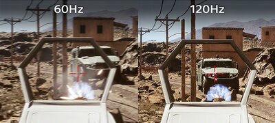 Fluid motion with 120Hz