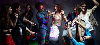 Karaoke features let you sing along