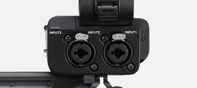 XLR adaptor and digital input for quality audio