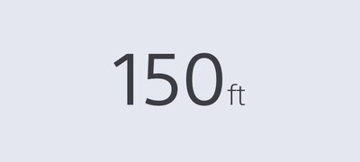 150-ft wireless range