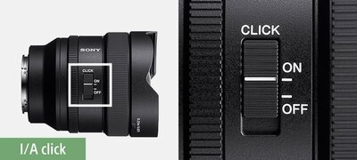 Aperture ring with click-stop switch