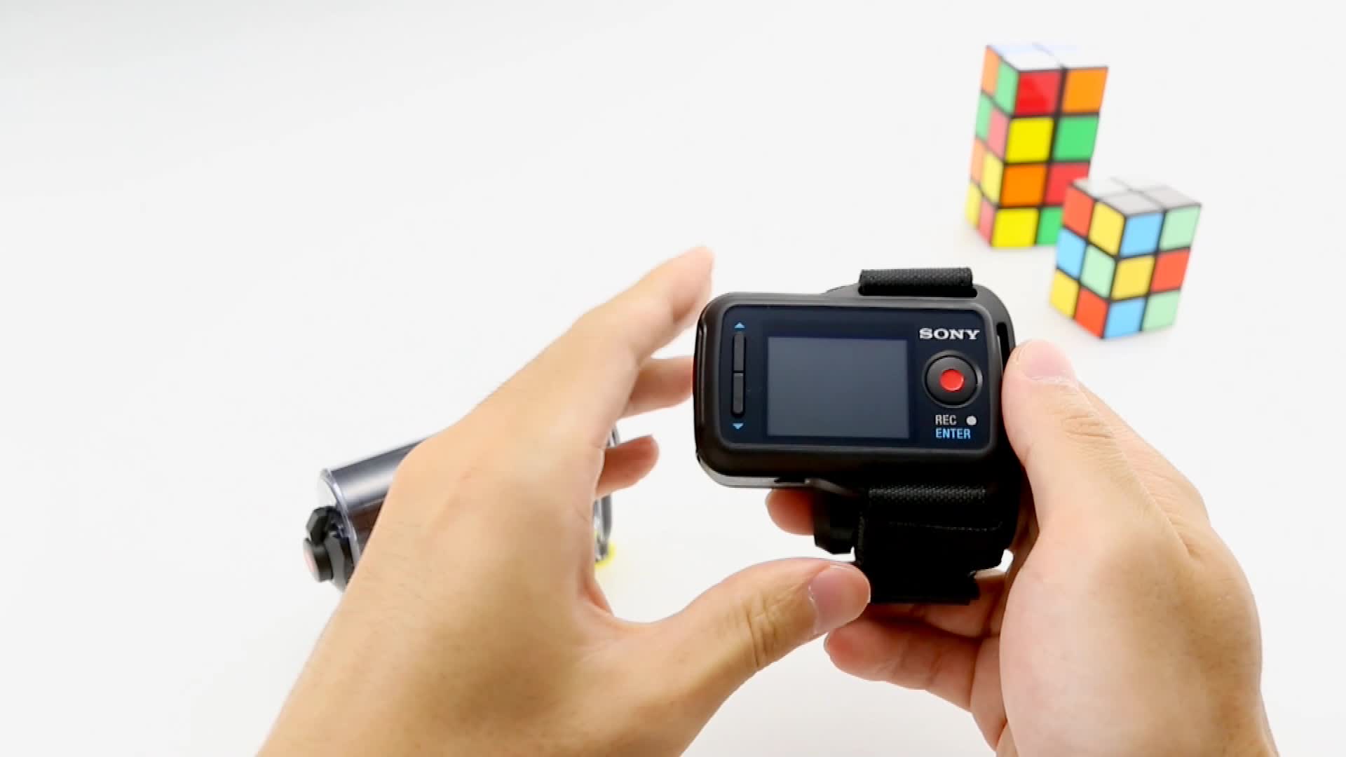 thumbnail video image 2 of Sony RM-LVR1 - Remote control - display - LCD - 1.5" - for Action Cam-FDR-X3000, HDR-AS15, HDR-AS30, HDR-AS300, HDR-AS300R, HDR-AS30V, HDR-AS30VR, 2 of 10