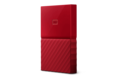 slide 3 of 8, zoom in, wd 2tb my passport portable hard drive - red