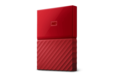 slide 2 of 8, zoom in, wd 2tb my passport portable hard drive - red