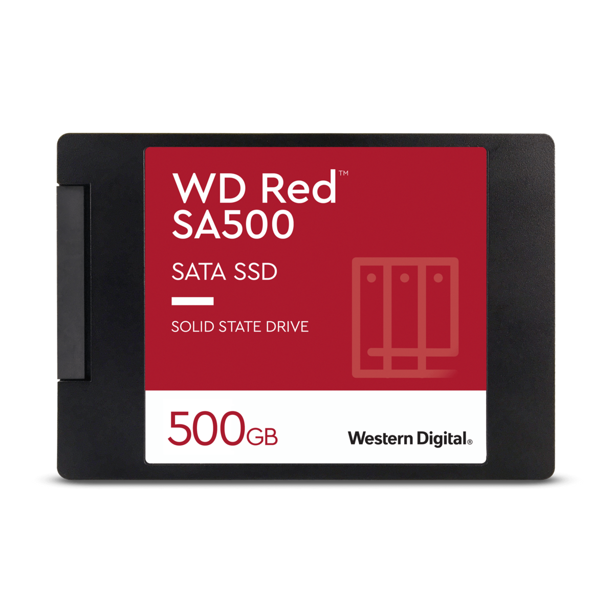 slide 1 of 3, show larger image, wd red sa500 nas sata ssd - 500gb