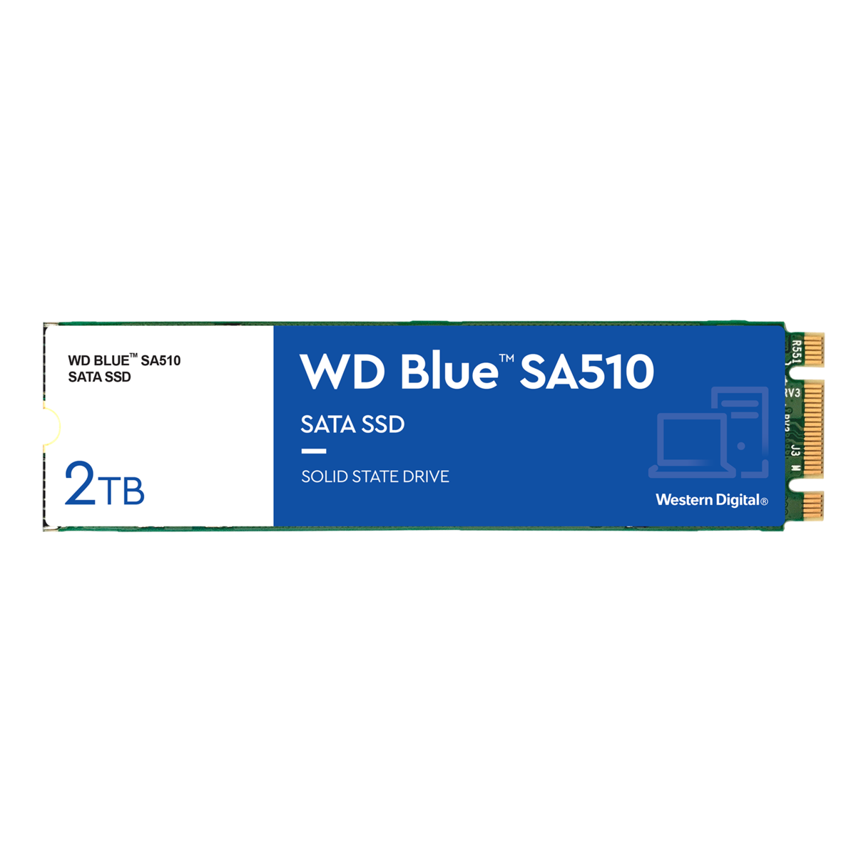 slide 1 of 2, show larger image, wd blue™ sa510 sata ssd - 2tb
