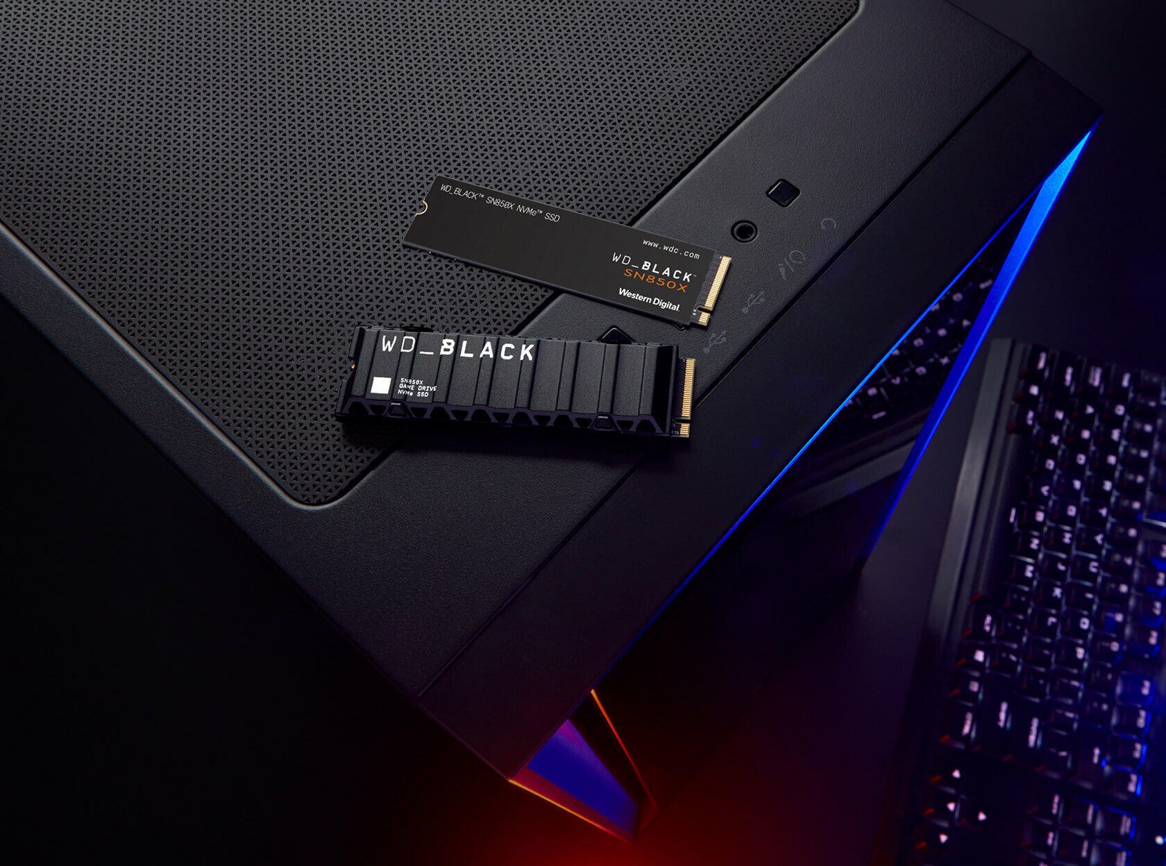 WD-Disque SSD interne de jeu avec dissipateur thermique, Black SN850X, 1  To, 2 To, NVMe