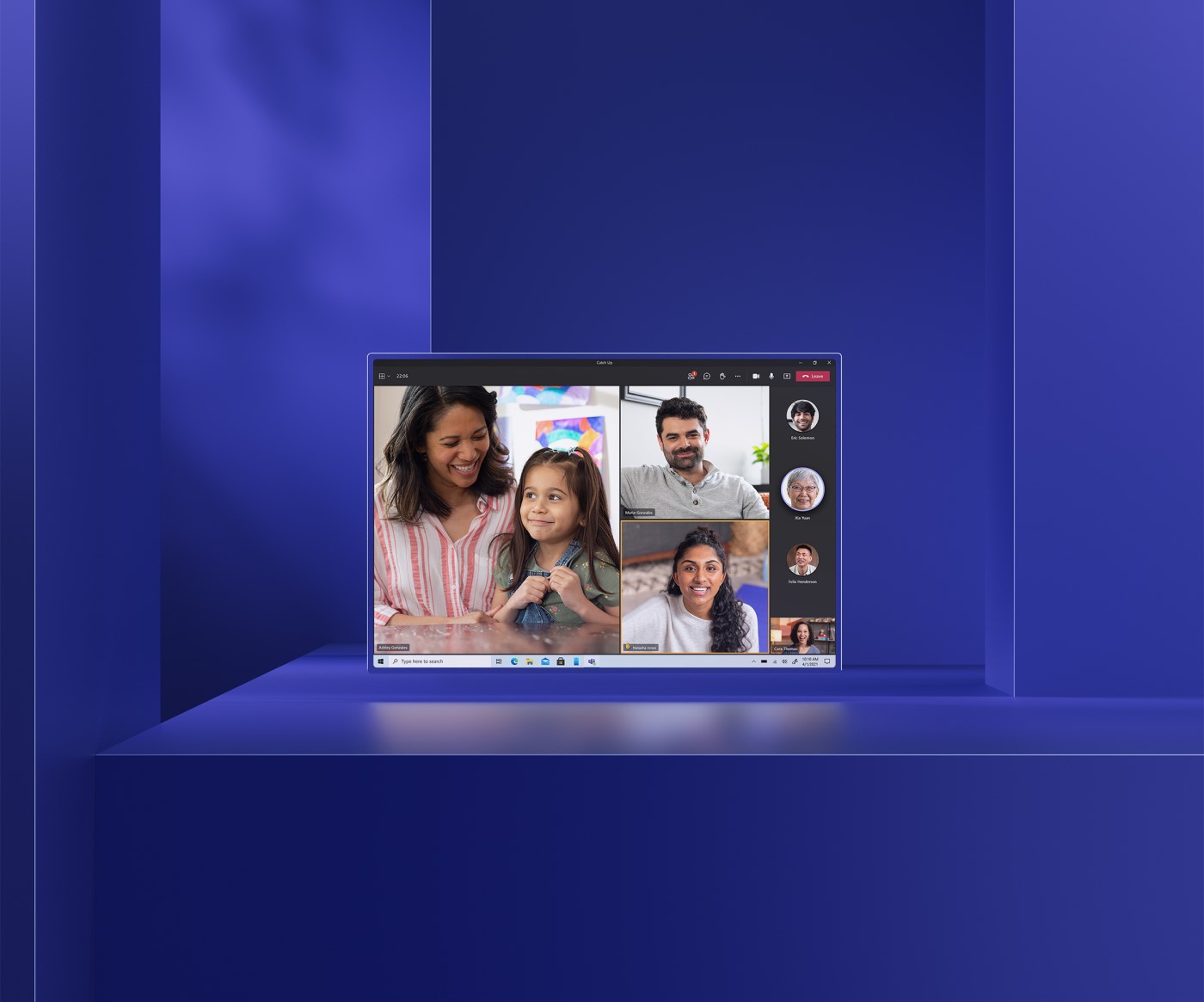 A video chat with family