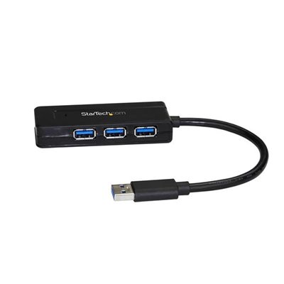 Add four external USB 3.0 ports and phone charging capability to your laptop with this portable hub