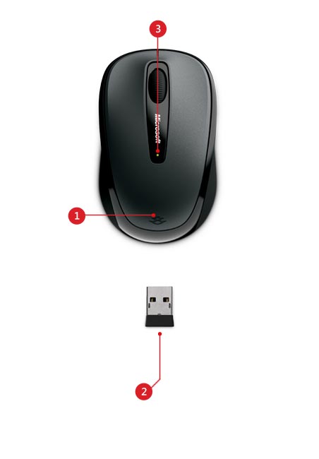 Microsoft Wireless Mobile Mouse 3500 - Souris sans fil Blanche : :  Informatique