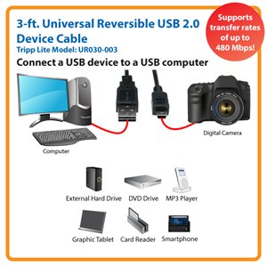 UR030-003 - Tripp Lite Ur030-003 Usb Data Transfer Cable