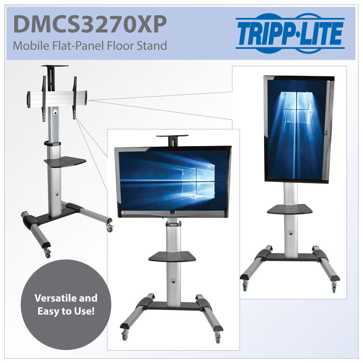 tripp lite mobile tv floor stand