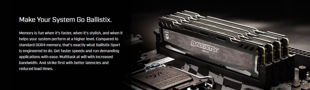 Crucial Ballistix Sport 16GB Kit 4x 4GB DDR4-2400 Review