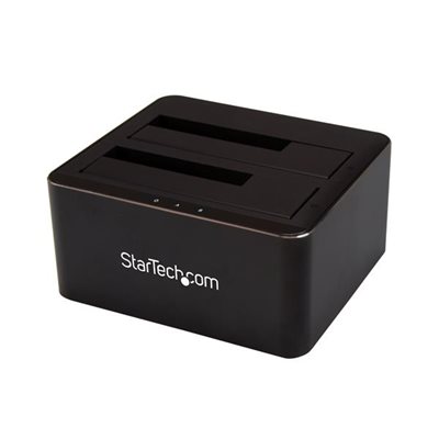 Use this SATA hard drive docking station to gain quick access to two of your 2.5" or 3.5" SATA III SSDs/HDDs