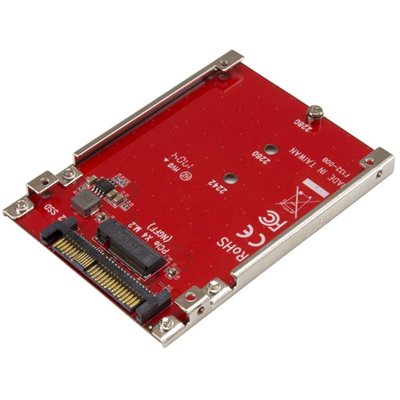 Add the fast performance of an M.2 NVMe SSD to your desktop computer or server by converting the drive through a U.2 (SFF-8639) compatible interface on your motherboard