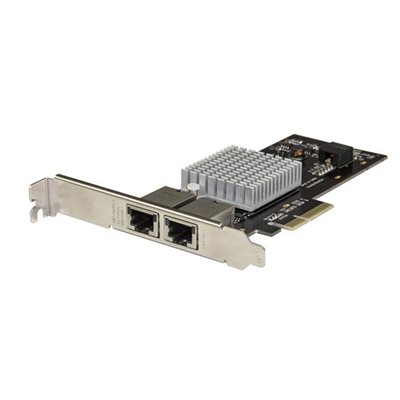 Add two Ethernet ports to a server or workstation through one PCI Express slot, with support for five network speeds: 10G/5G/2.5G/1G/100Mbps