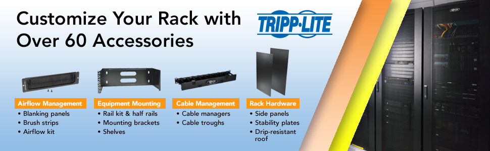 Tripp Lite Rack Enclosure Horizontal Cable Manager (finger duct) 1URM -  rack cable management duct with cover - 1U - SRCABLEDUCT1U - Cable  Management 