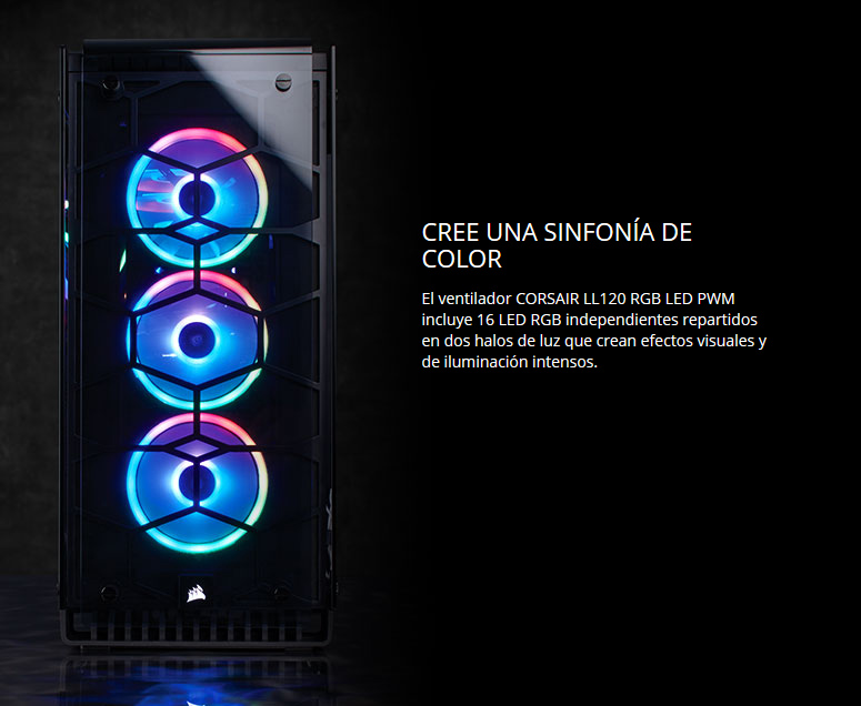 Venta de Ventilador Corsair LL120 RGB, 120mm, 600 - 1500RPM, CO-9050071-WW