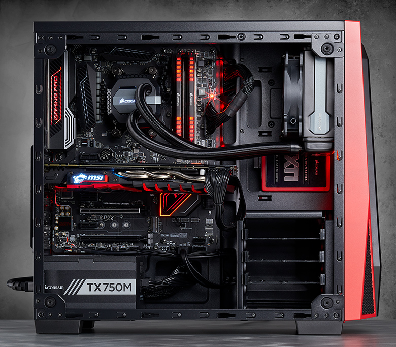 Corsair Carbide CC-9011117-WW / Red Tempered glass ATX Mid Tower Computer Case Computer Cases - Newegg.ca