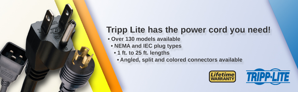 Tripp Lite 15ft Computer Power Cord Cable 5-15P to C13 10A 18AWG 15' -  power cable - IEC 60320 C13 to NEMA 5-15 - 15 ft
