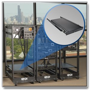 2U Heavy Duty Sliding Rack Shelf 28in Depth