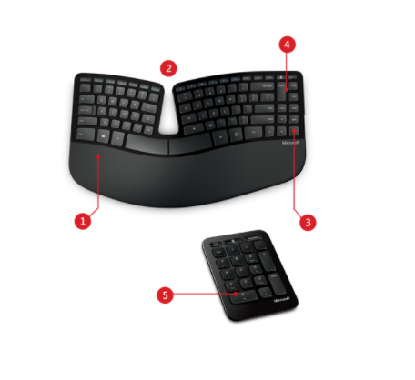 Microsoft Sculpt Ergonomic Keyboard For Business Keyboard And Keypad 