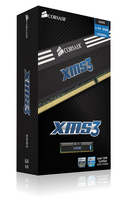 CORSAIR XMS3 - DDR3 - kit - 16 GB: 2 x 8 GB - DIMM 240-pin - 1600 MHz /  PC3-12800 - unbuffered