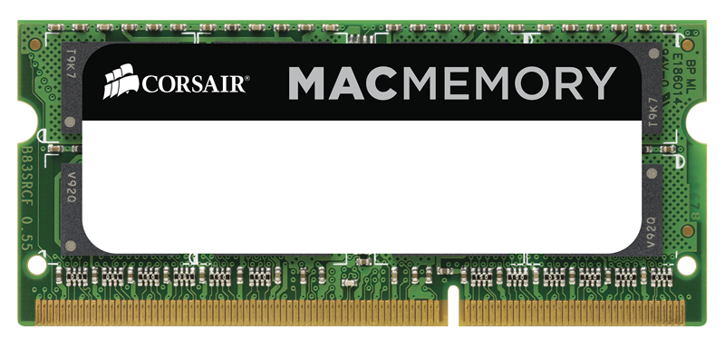 Memoria para Apple Mac de 8 GB 1 x 8 GB, DDR3, SODIMM, 1600 MHz, CL11, certificada por Apple CMSA8GX3M1A1600C11 Corsair Mac Memory 