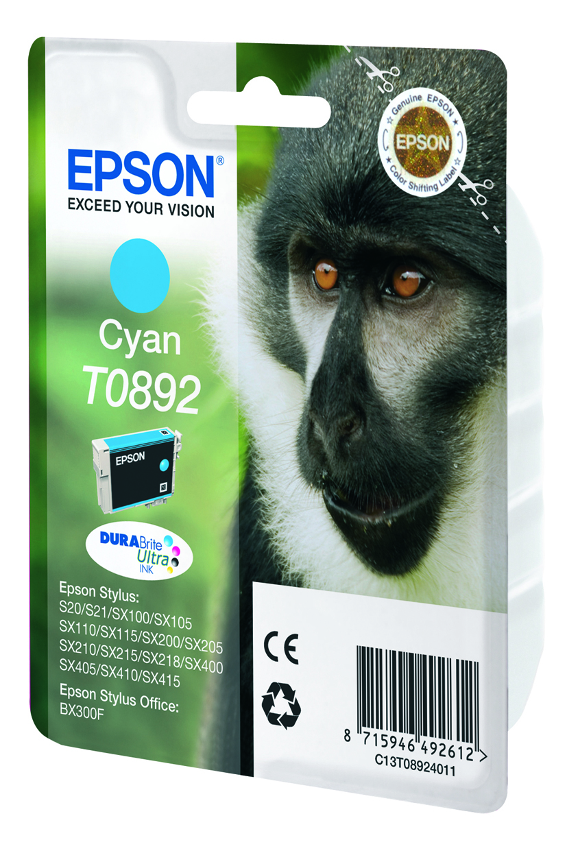 folie 1 von 1, vergrößern, epson singlepack cyan t0892 durabrite ultra ink