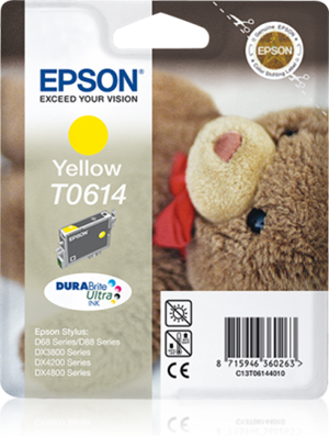 EPSON SINGLEPACK YELLOW T0614 DURABRITE ULTRA INK