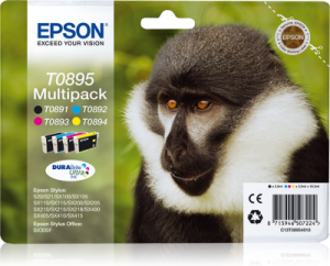 MULTIPACK 4-COLOURS T0895 DURABRITE ULTRA INK