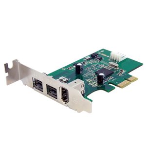 Add 2 native FireWire 800 ports to your low profile/small form factor computer through a PCI Express expansion slot