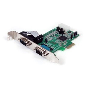 Add 2 RS-232 serial ports to your standard or small form factor computer through a PCI Express expansion slot