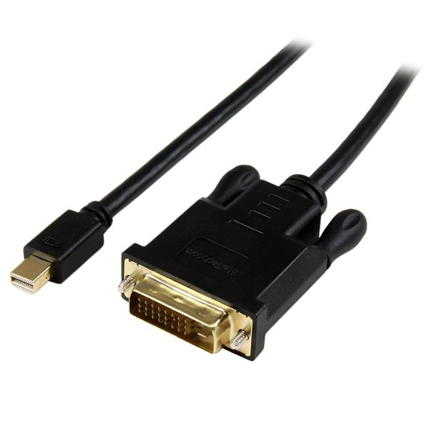 mode uddannelse Supersonic hastighed StarTech.com 6 ft Mini DisplayPort to DVI Active Adapter Converter Cable -  6ft (1.8m) Active mDP to DVI Cable for PC - 1920x1200 - Black  (MDP2DVIMM6BS) - DisplayPort cable - 6 ft